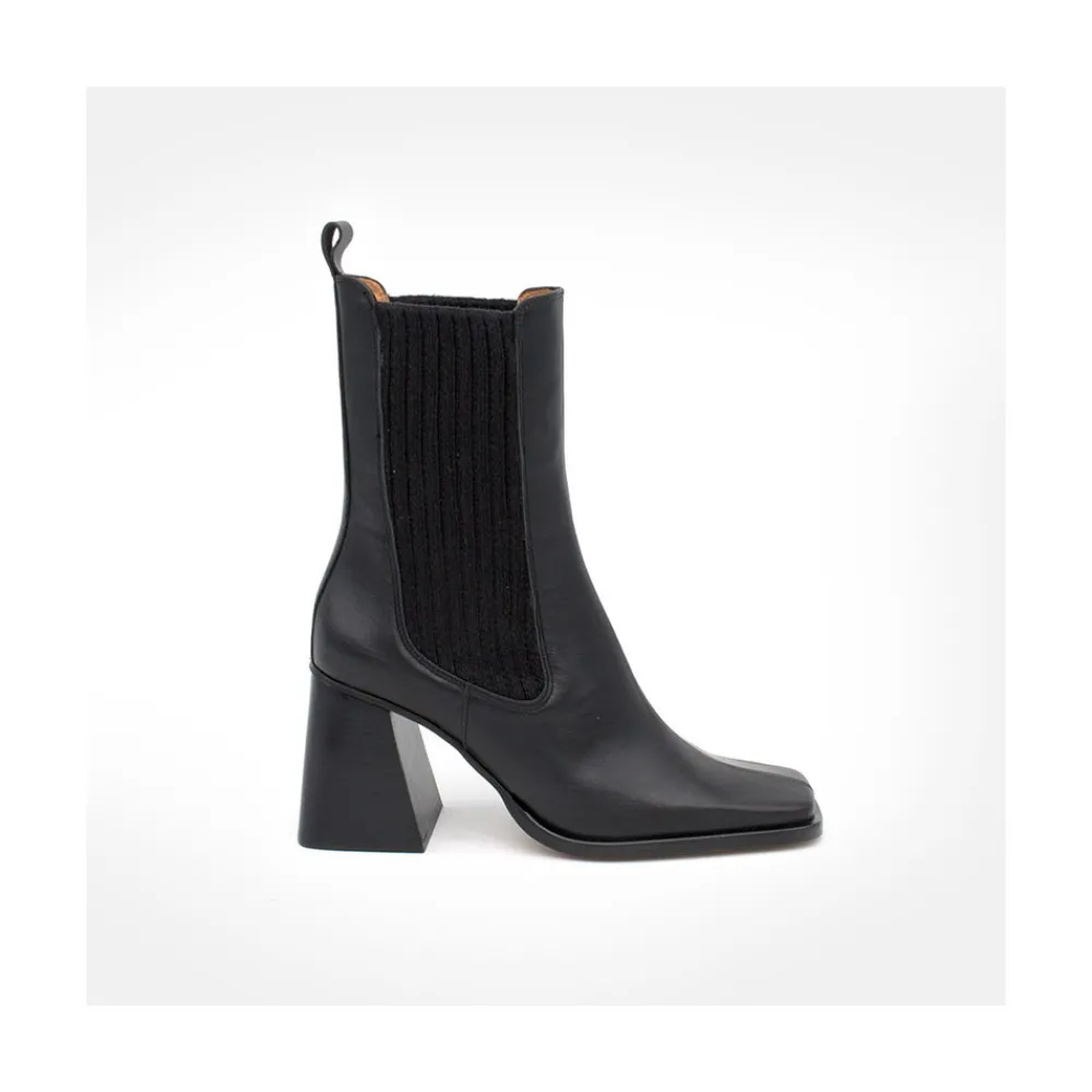 ANGEL ALARCON Sabogal - Botines Chelsea Con Elastico De Lana De Tacon Geometrico Alto Hot