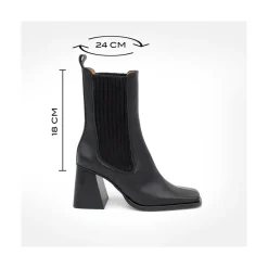 ANGEL ALARCON Sabogal - Botines Chelsea Con Elastico De Lana De Tacon Geometrico Alto Hot