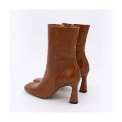 ANGEL ALARCON Selena - Botin De Tacon Alto Con Adorno De Costuras Y Cremallera Sale