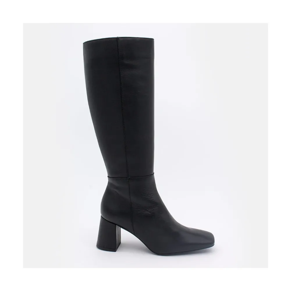 ANGEL ALARCON Selma - Bota De Piel Con Tacon Clearance