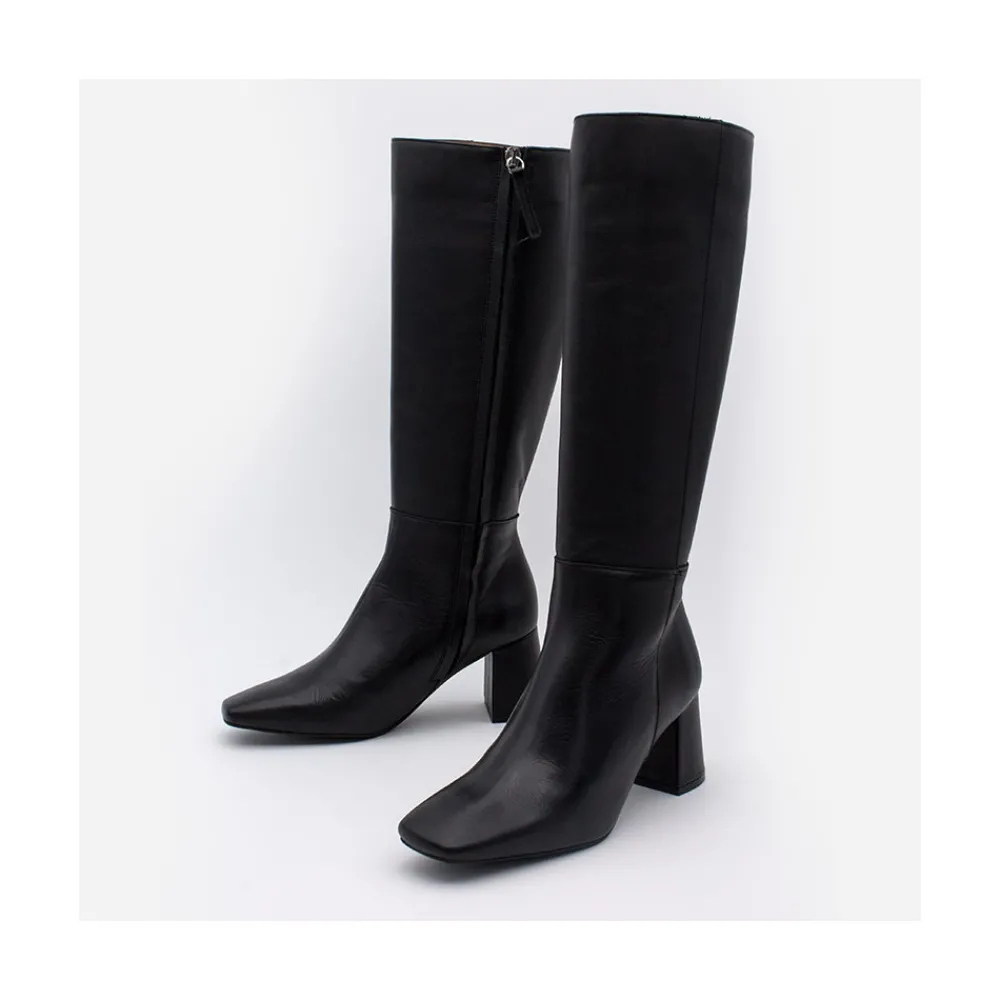 ANGEL ALARCON Selma - Bota De Piel Con Tacon Clearance
