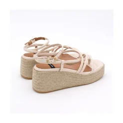 ANGEL ALARCON Shirelles - Sandalia De Piel De Cuna De Esparto Trenzado Discount