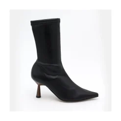 ANGEL ALARCON Small Lori - Botin Elastico Con Tacon Alto Y Punta Fina