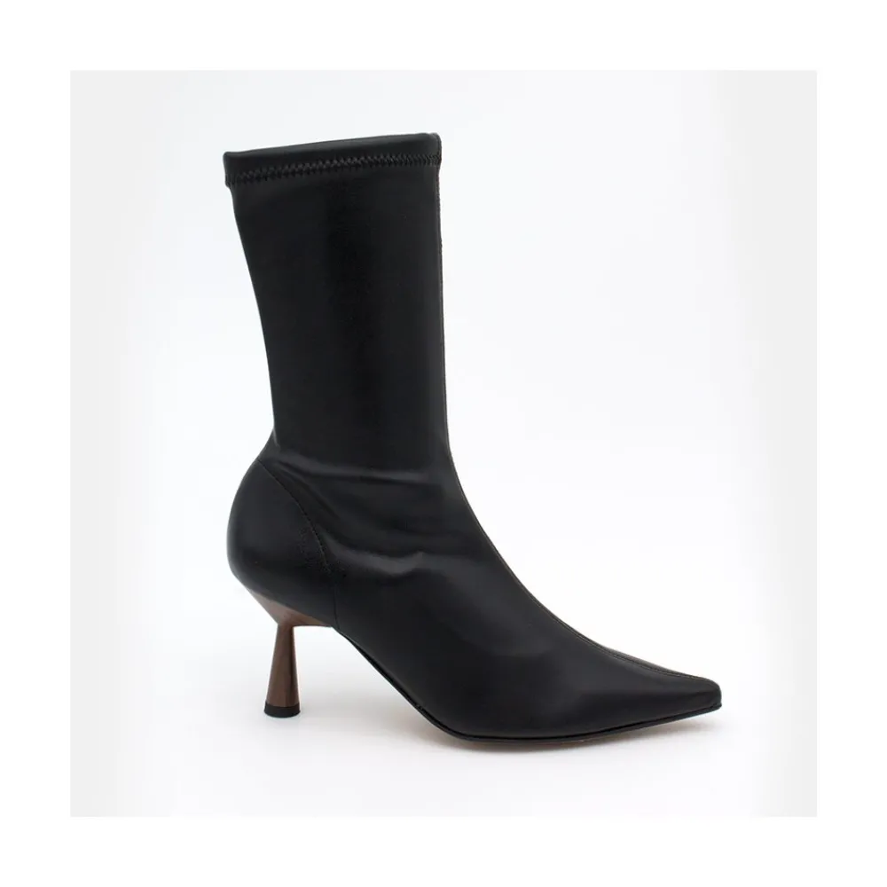 ANGEL ALARCON Small Lori - Botin Elastico Con Tacon Alto Y Punta Fina