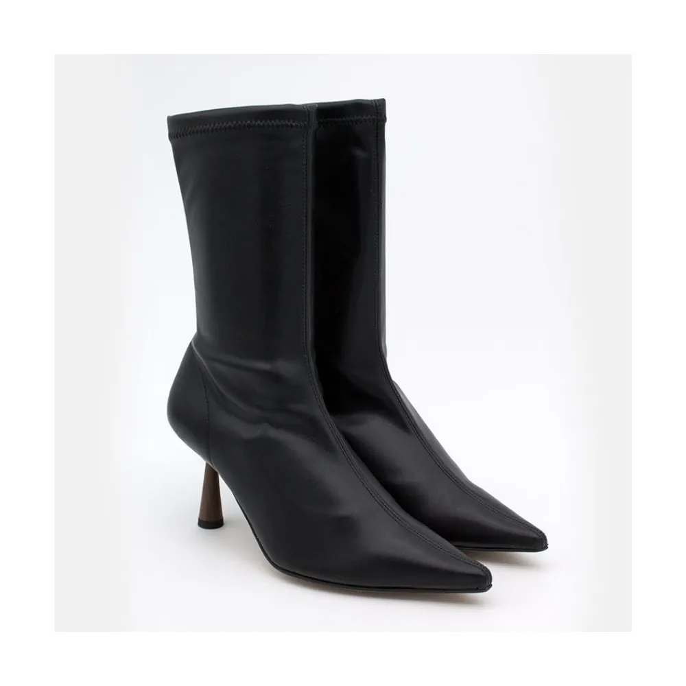 ANGEL ALARCON Small Lori - Botin Elastico Con Tacon Alto Y Punta Fina