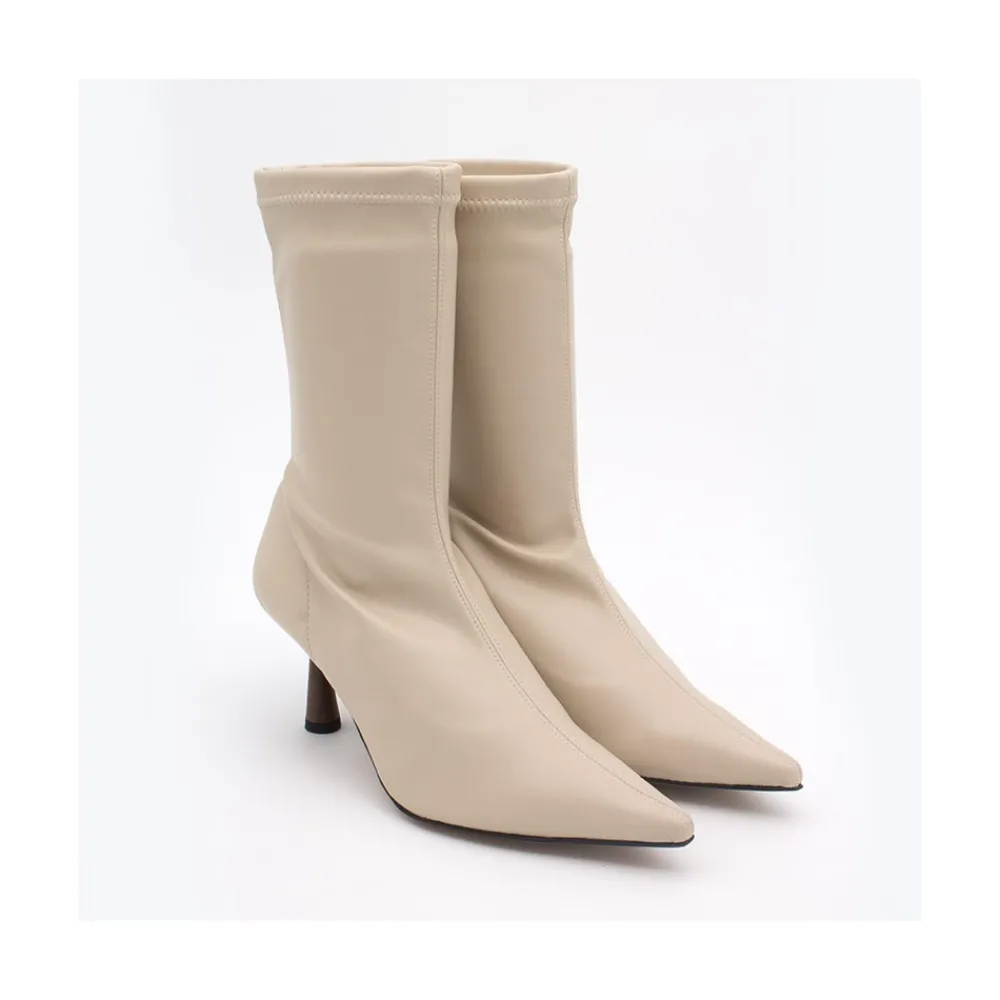 ANGEL ALARCON Small Lori - Botin Elastico Con Tacon Alto Y Punta Fina Clearance