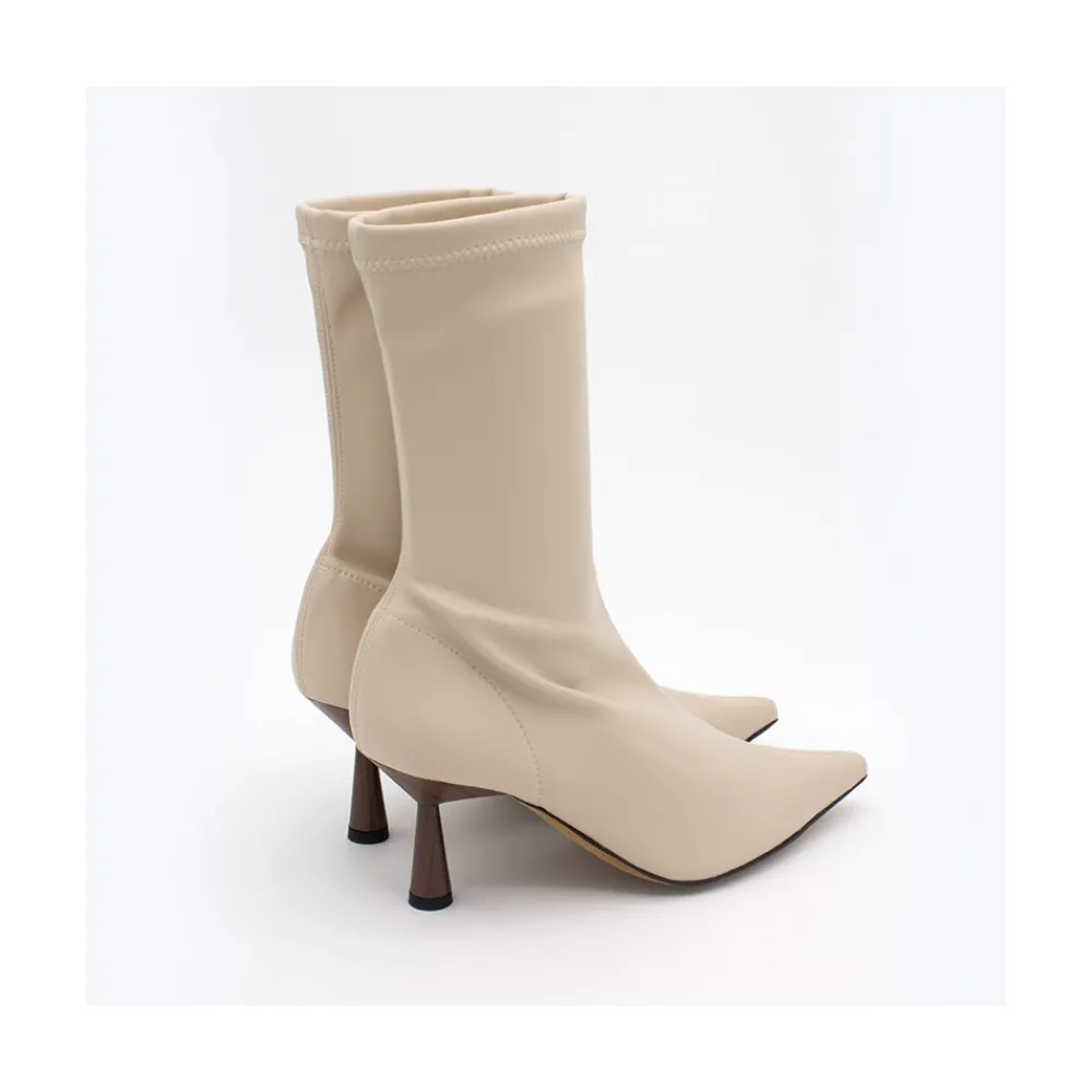ANGEL ALARCON Small Lori - Botin Elastico Con Tacon Alto Y Punta Fina Clearance