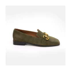 ANGEL ALARCON Stelia - Mocasin De Ante Con Adorno Metalico