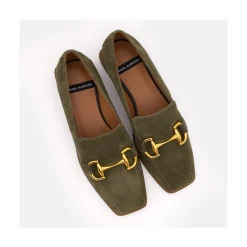 ANGEL ALARCON Stelia - Mocasin De Ante Con Adorno Metalico