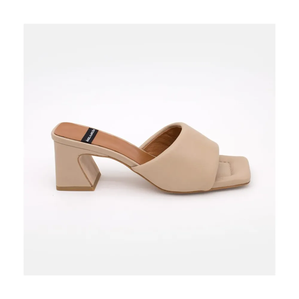 ANGEL ALARCON Streep - Mule Acolchado De Piel Comodo Clearance