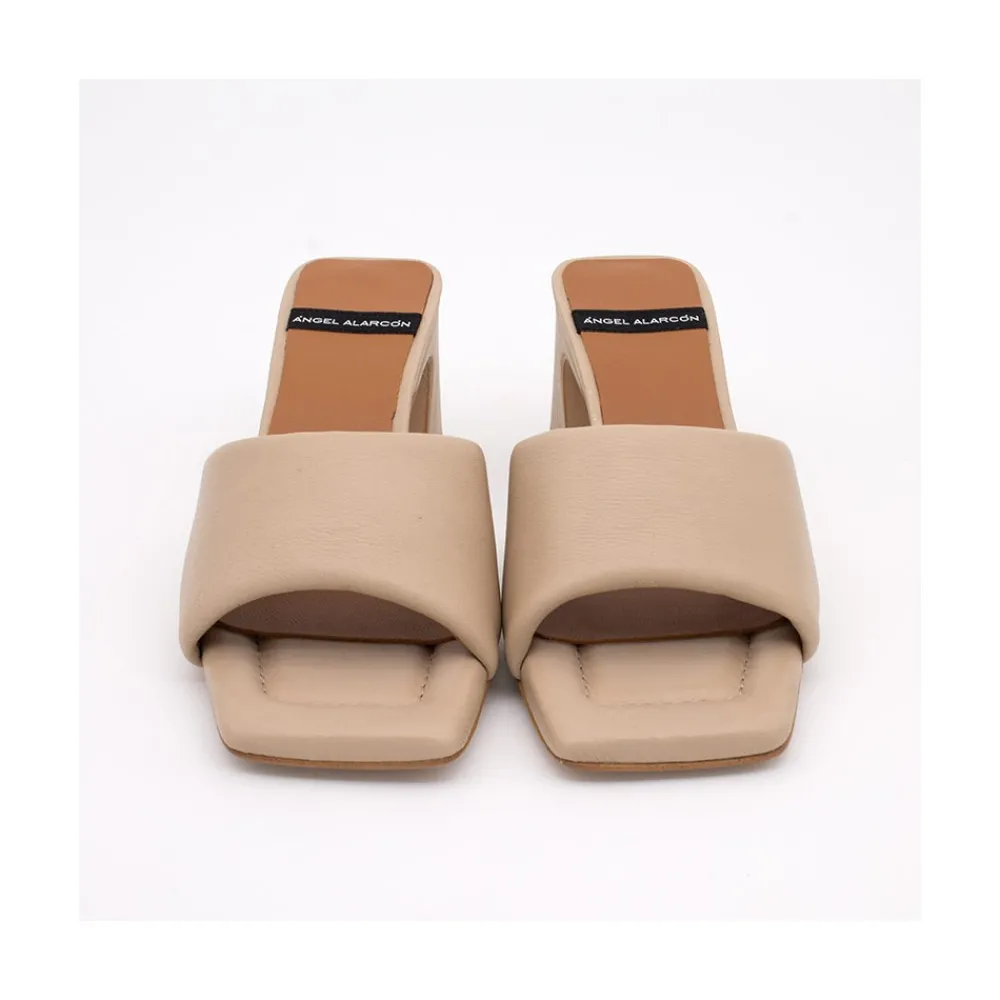 ANGEL ALARCON Streep - Mule Acolchado De Piel Comodo Clearance