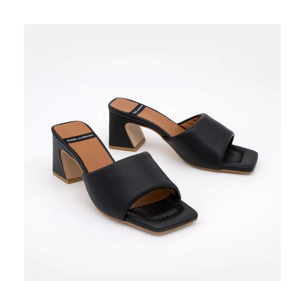 ANGEL ALARCON Streep - Mule Acolchado De Piel Comodo Clearance