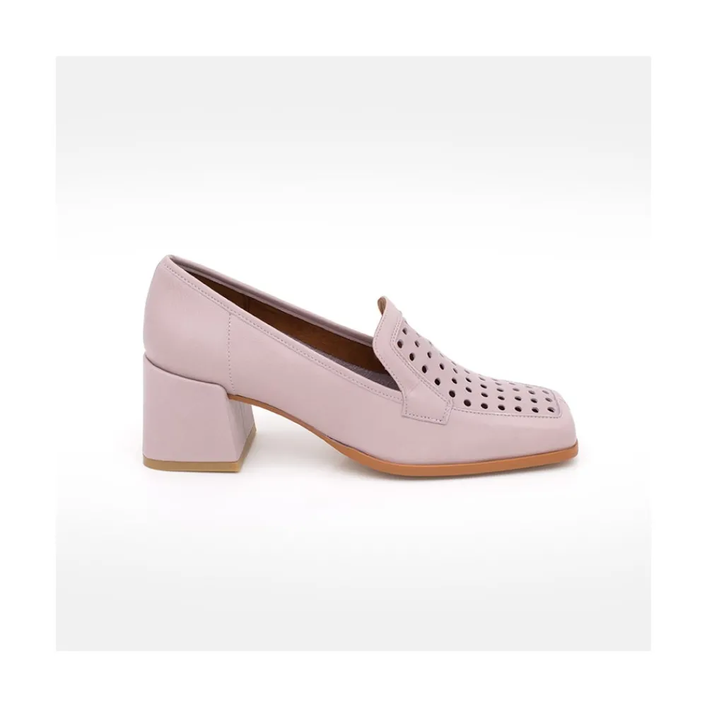 ANGEL ALARCON Tatum - Mocasin De Piel De Verano Con Tacon Online
