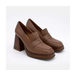 ANGEL ALARCON Tular - Mocasines De Mujer De Ante Con Tacon Alto Y Plataforma New