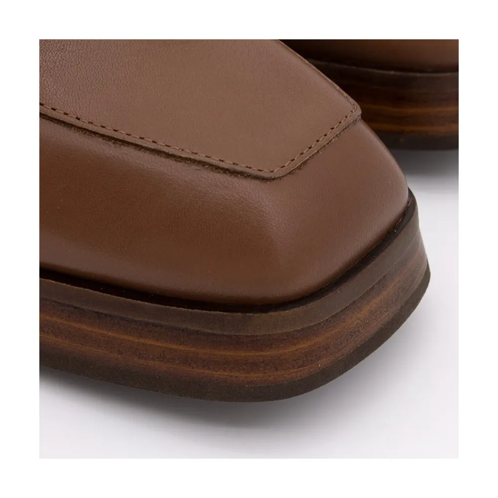 ANGEL ALARCON Tular - Mocasines De Mujer De Ante Con Tacon Alto Y Plataforma New