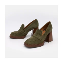 ANGEL ALARCON Tular - Mocasines De Mujer De Ante Con Tacon Alto Y Plataforma Clearance