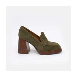 ANGEL ALARCON Tular - Mocasines De Mujer De Ante Con Tacon Alto Y Plataforma Clearance