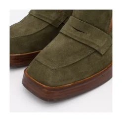 ANGEL ALARCON Tular - Mocasines De Mujer De Ante Con Tacon Alto Y Plataforma Clearance