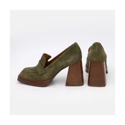 ANGEL ALARCON Tular - Mocasines De Mujer De Ante Con Tacon Alto Y Plataforma Clearance