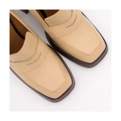 ANGEL ALARCON Tular - Mocasines De Mujer De Piel Con Tacon Alto Y Plataforma Clearance