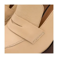 ANGEL ALARCON Tular - Mocasines De Mujer De Piel Con Tacon Alto Y Plataforma Clearance