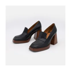 ANGEL ALARCON Tular - Mocasines De Mujer De Ante Con Tacon Alto Y Plataforma Clearance