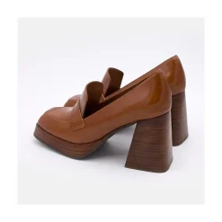ANGEL ALARCON Tular - Mocasines De Mujer De Piel Brillante Con Tacon Alto Y Plataforma Outlet