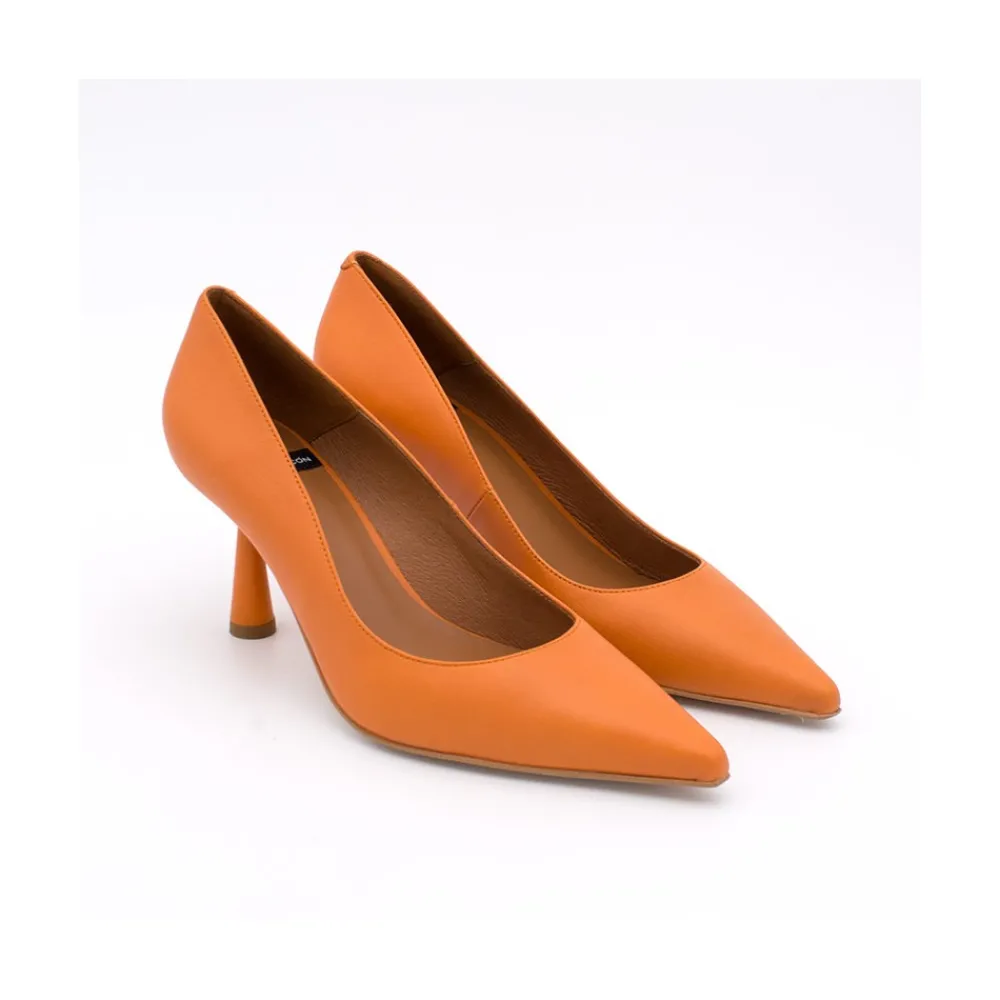 ANGEL ALARCON Vega - Estileto De Piel Con Tacon De Diseno New