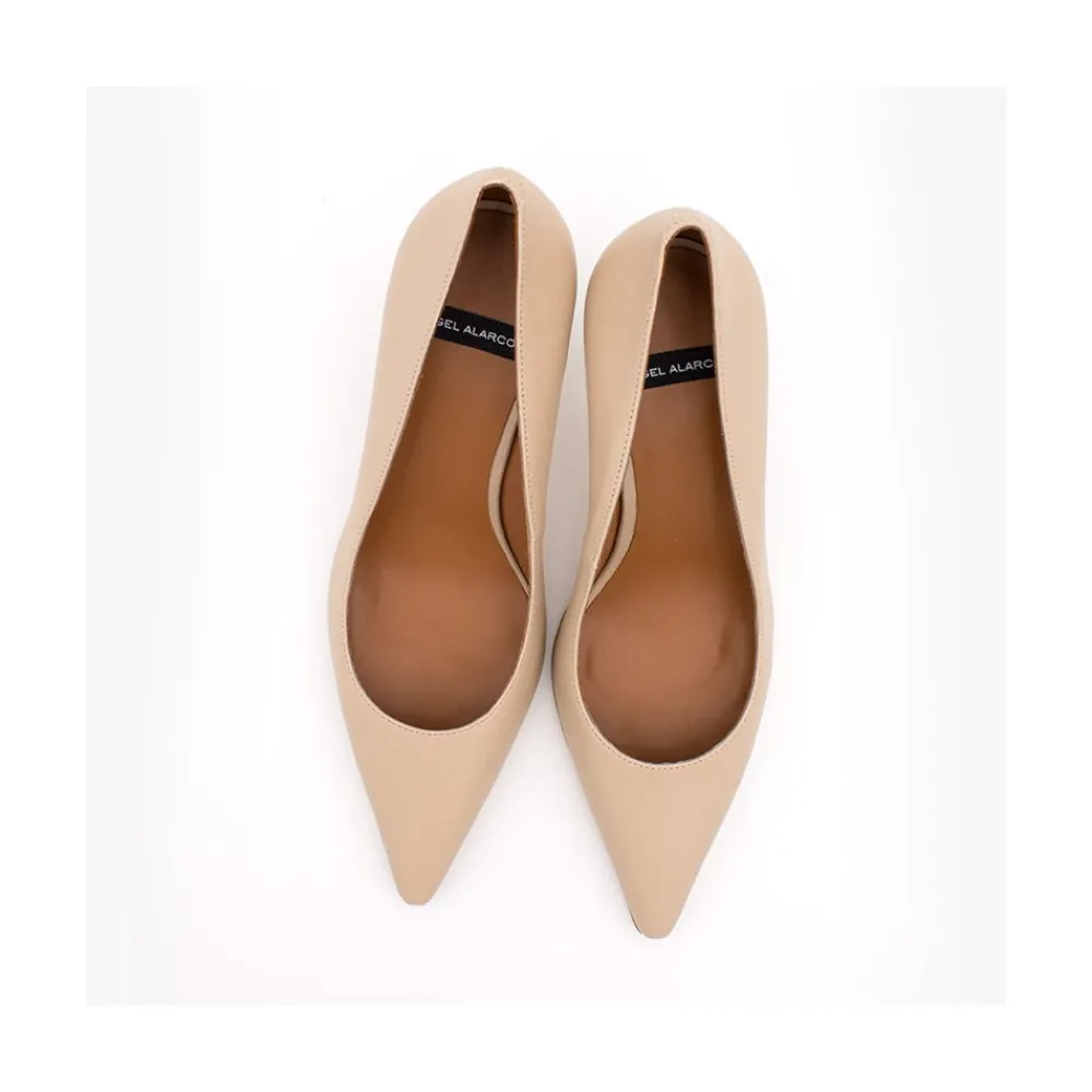 ANGEL ALARCON Vega - Estileto De Piel Con Tacon De Diseno New