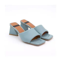 ANGEL ALARCON Veruca - Mule Acolchado Con Tacon De Diseno Moderno Outlet