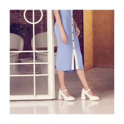 ANGEL ALARCON Zakia - Zapatos De Novia Diferentes, Mary Jane Con Tacon Ancho Y Plataforma Best