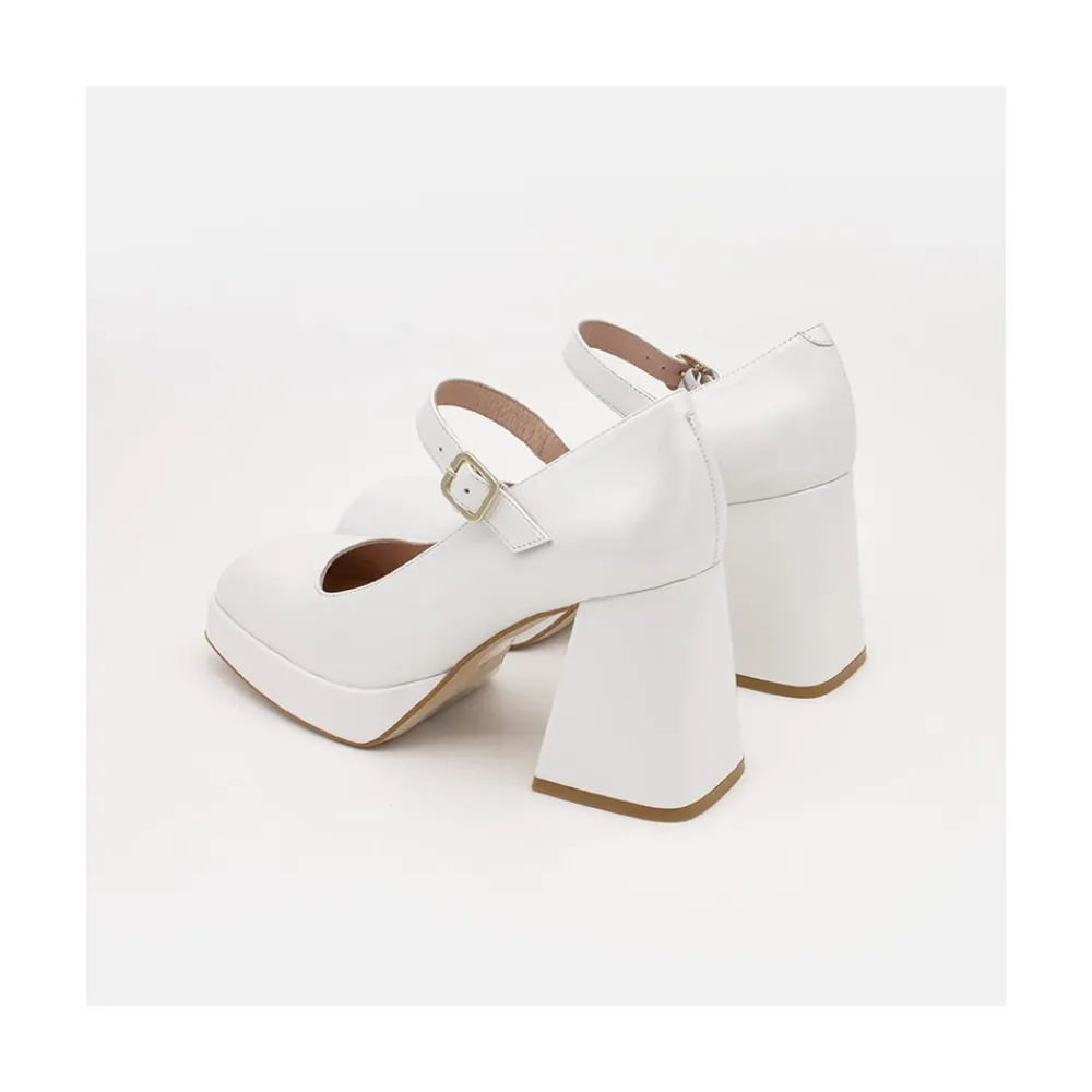 ANGEL ALARCON Zakia - Zapatos De Novia Diferentes, Mary Jane Con Tacon Ancho Y Plataforma Best